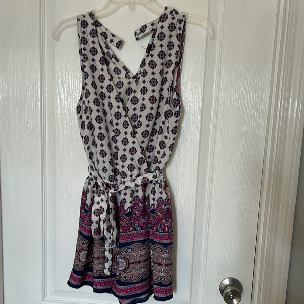 Patterned Sleeveless Dress